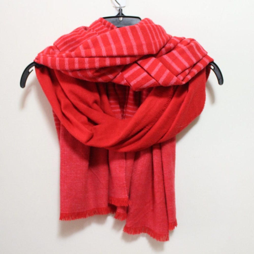 Gap Wide Long Scarf Striped Acrylic/Fleece Women's